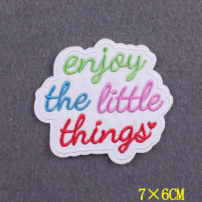 Κεντημένο μπάλωμα Θετικές λέξεις Μπαλώματα σε ρούχα DIY Γράμμα Σίδερο σε μπάλωμα για ένδυση Σήματα σλόγκαν σε αξεσουάρ σακιδίου