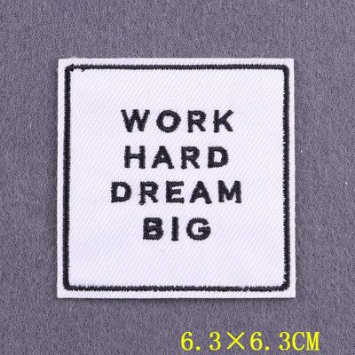 Κεντημένο μπάλωμα Θετικές λέξεις Μπαλώματα σε ρούχα DIY Γράμμα Σίδερο σε μπάλωμα για ένδυση Σήματα σλόγκαν σε αξεσουάρ σακιδίου