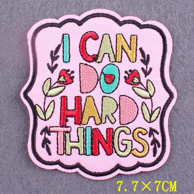 Κεντημένο μπάλωμα Θετικές λέξεις Μπαλώματα σε ρούχα DIY Γράμμα Σίδερο σε μπάλωμα για ένδυση Σήματα σλόγκαν σε αξεσουάρ σακιδίου