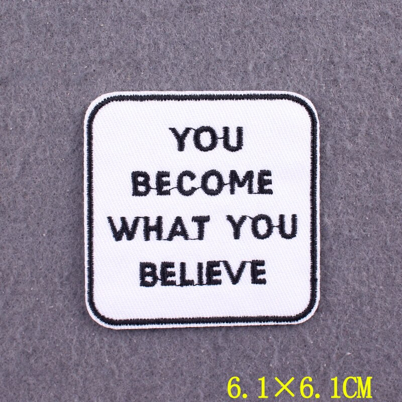 Κεντημένο μπάλωμα Θετικές λέξεις Μπαλώματα σε ρούχα DIY Γράμμα Σίδερο σε μπάλωμα για ένδυση Σήματα σλόγκαν σε αξεσουάρ σακιδίου