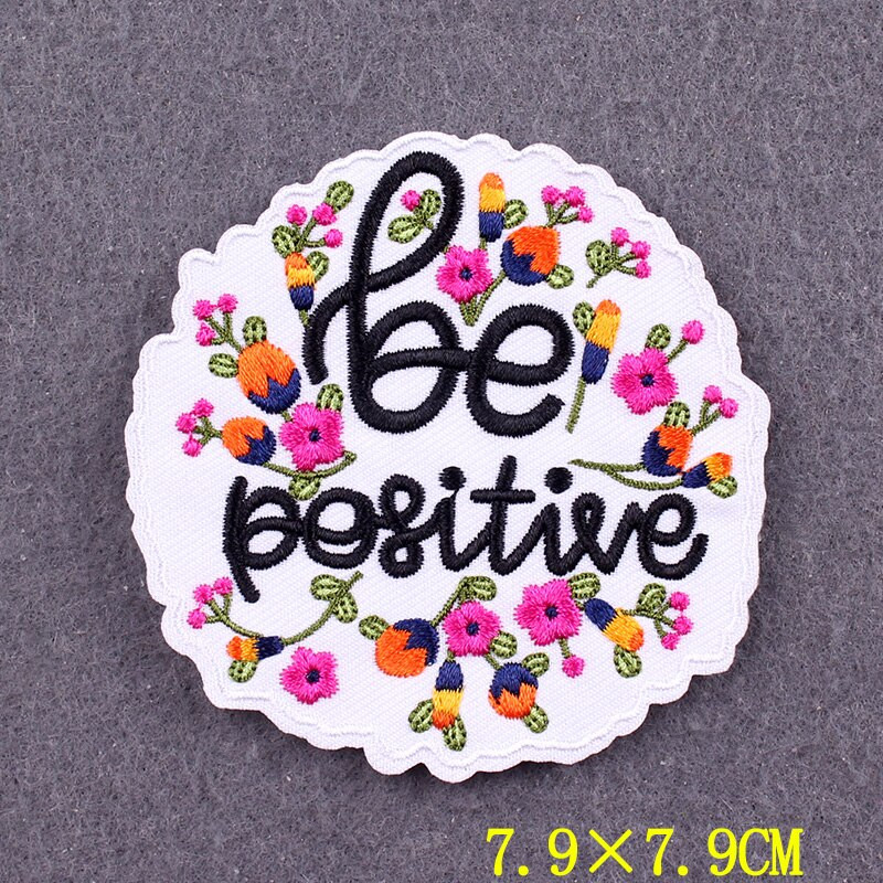 Κεντημένο μπάλωμα Θετικές λέξεις Μπαλώματα σε ρούχα DIY Γράμμα Σίδερο σε μπάλωμα για ένδυση Σήματα σλόγκαν σε αξεσουάρ σακιδίου