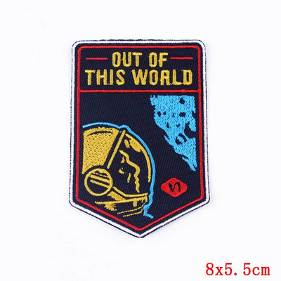 Prajna UFO zakrpa Iron On zakrpe za odjeću Termoljepljive izvezene zakrpe za odjeću Vanzemaljska zakrpa za odjeću Jakne DIY