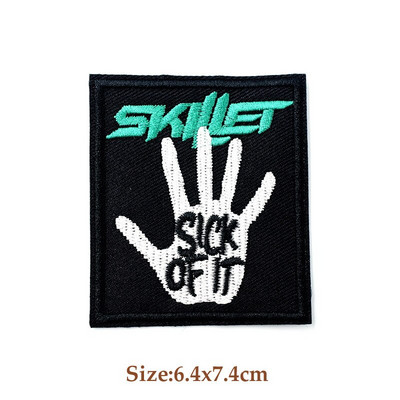 ROKIBÄND Triikimine Plaastritel Riie parandamine Kaunistamine Riided Rõivad Õmblemine Kaunistused Aplikatsioonid Märgid Heavy Metal MUUSIKA