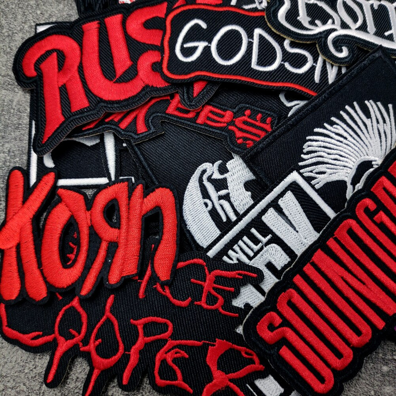 ROKIBÄND Triikimine Plaastritel Riie parandamine Kaunistamine Riided Rõivad Õmblemine Kaunistused Aplikatsioonid Märgid Heavy Metal MUUSIKA