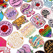 Rajzfilm hímzett foltok ruhákon Levél virágfolt rátét ruházat hőre ragasztó foltok ruházathoz matricák jelvények