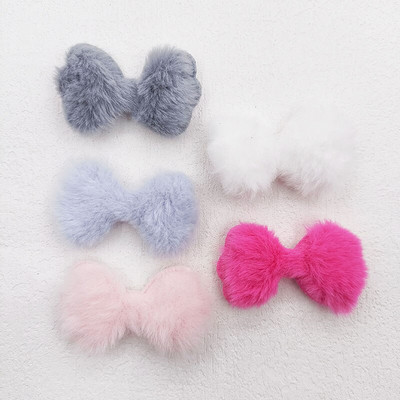 30Pcs/Lot 5.8*3.5CM plišana mašna za DIY ukrase za kosu Štipaljka za kosu Mašne Dekoracija Dodaci Odjeća Šeširi Cipele Zakrpe za šivanje