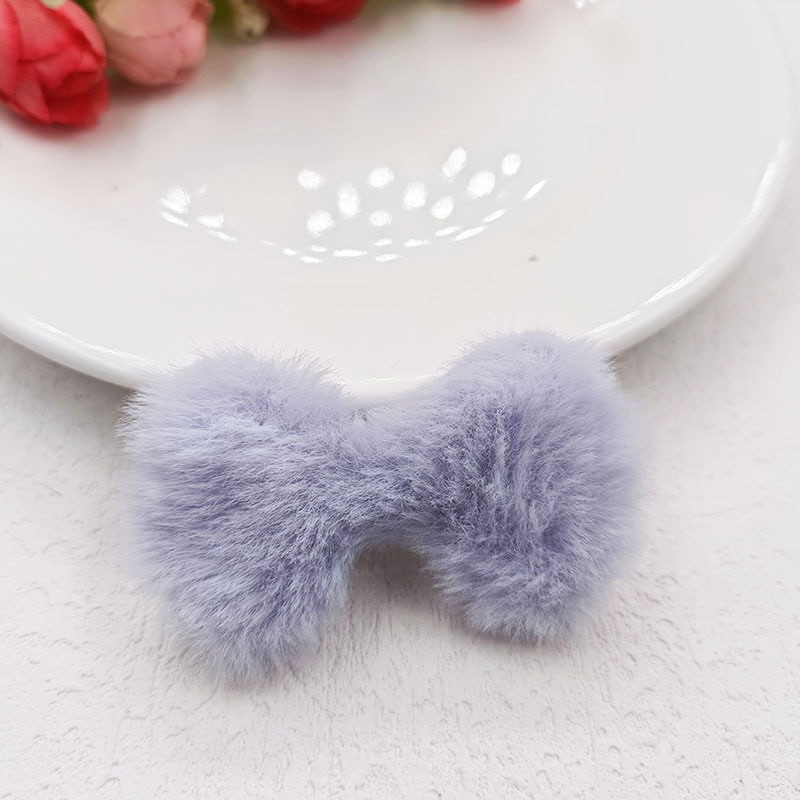 30Pcs/Lot 5.8*3.5CM plišana mašna za DIY ukrase za kosu Štipaljka za kosu Mašne Dekoracija Dodaci Odjeća Šeširi Cipele Zakrpe za šivanje