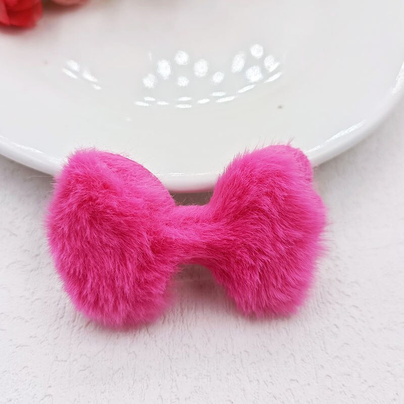 30Pcs/Lot 5.8*3.5CM plišana mašna za DIY ukrase za kosu Štipaljka za kosu Mašne Dekoracija Dodaci Odjeća Šeširi Cipele Zakrpe za šivanje