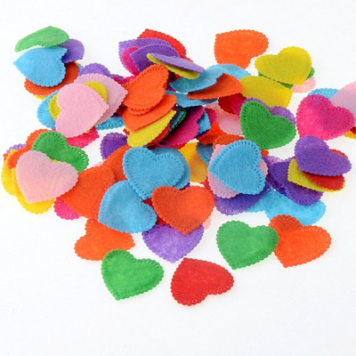 100 τμχ/παρτίδα Τυχαία Μικτά Χρώμα τσόχα πολλαπλών σχημάτων μπάλωμα απλικέ Felt scrapbooking Αυτοκόλλητο DIY Felt Pads