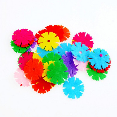 100 τμχ/παρτίδα Τυχαία Μικτά Χρώμα τσόχα πολλαπλών σχημάτων μπάλωμα απλικέ Felt scrapbooking Αυτοκόλλητο DIY Felt Pads