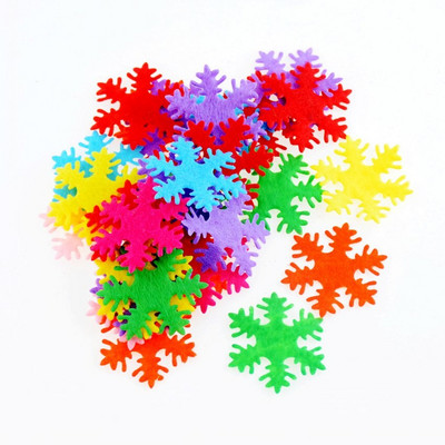 100 τμχ/παρτίδα Τυχαία Μικτά Χρώμα τσόχα πολλαπλών σχημάτων μπάλωμα απλικέ Felt scrapbooking Αυτοκόλλητο DIY Felt Pads