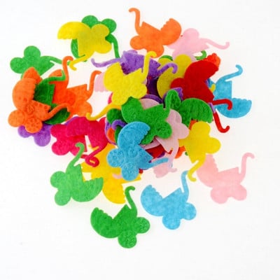 100 τμχ/παρτίδα Τυχαία Μικτά Χρώμα τσόχα πολλαπλών σχημάτων μπάλωμα απλικέ Felt scrapbooking Αυτοκόλλητο DIY Felt Pads