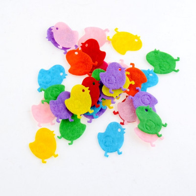 100 τμχ/παρτίδα Τυχαία Μικτά Χρώμα τσόχα πολλαπλών σχημάτων μπάλωμα απλικέ Felt scrapbooking Αυτοκόλλητο DIY Felt Pads