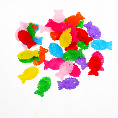 100 τμχ/παρτίδα Τυχαία Μικτά Χρώμα τσόχα πολλαπλών σχημάτων μπάλωμα απλικέ Felt scrapbooking Αυτοκόλλητο DIY Felt Pads