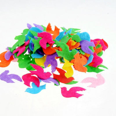 100 τμχ/παρτίδα Τυχαία Μικτά Χρώμα τσόχα πολλαπλών σχημάτων μπάλωμα απλικέ Felt scrapbooking Αυτοκόλλητο DIY Felt Pads