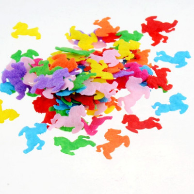 100 τμχ/παρτίδα Τυχαία Μικτά Χρώμα τσόχα πολλαπλών σχημάτων μπάλωμα απλικέ Felt scrapbooking Αυτοκόλλητο DIY Felt Pads