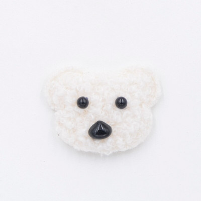 6 tk Teddy Plush polsterdatud Kawaii karupea aplikatsioonid riiete jaoks Müts Retuusid Õmblustarbed DIY juukseklambrid Dekoratsioonitarvikud G10