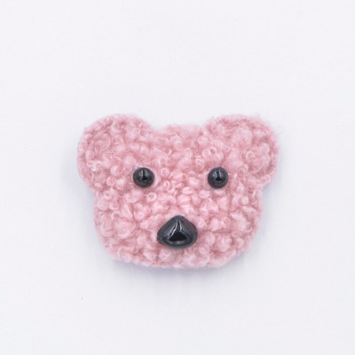 6 tk Teddy Plush polsterdatud Kawaii karupea aplikatsioonid riiete jaoks Müts Retuusid Õmblustarbed DIY juukseklambrid Dekoratsioonitarvikud G10