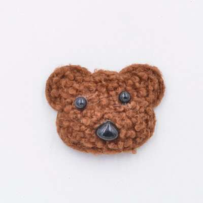 6 tk Teddy Plush polsterdatud Kawaii karupea aplikatsioonid riiete jaoks Müts Retuusid Õmblustarbed DIY juukseklambrid Dekoratsioonitarvikud G10