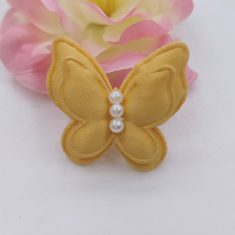 30 τμχ/ παρτίδα υφασμάτινο απλικέ με επένδυση πεταλούδας για DIY Κλιπ μαλλιών Φιόγκος Διακόσμηση Αξεσουάρ Ρούχα Καπέλο Παπούτσια Μπαλώματα ραπτικής