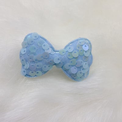 42 ks/sada 6*3,5 cm trblietavé flitrované mašľové aplikácie s polstrovaním pre DIY čelenky, doplnky a remeselné oblečenie, šijacie potreby