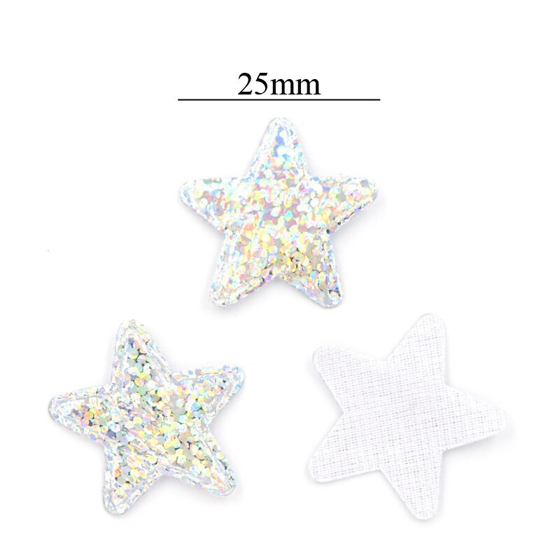 100 τμχ Γυαλιστερό πολύχρωμο ασημένιο ύφασμα απλικέ ράψιμο σε μπάλωμα για Παιδικό πουκάμισο Τζιν Τσάντες φόρεμα DIY Αξεσουάρ F10