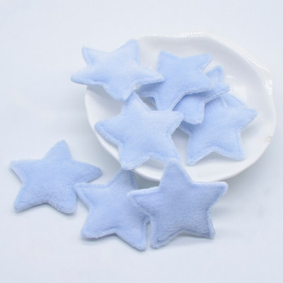 50 tk/partii 38 mm polsterdatud plüüs karvane vildist täheaplikatsioon isetegemise peakatetele juukseklambrid vibu tarvikud käsitööna valmistatud beebiriided mütsikaunistused