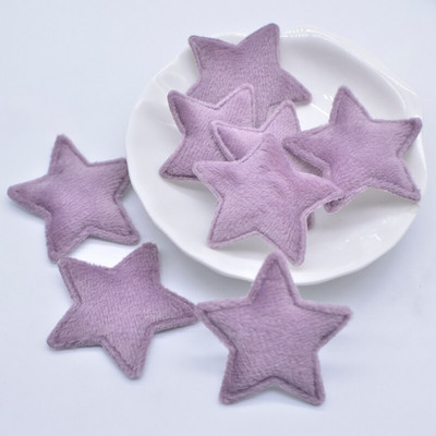 50 tk/partii 38 mm polsterdatud plüüs karvane vildist täheaplikatsioon isetegemise peakatetele juukseklambrid vibu tarvikud käsitööna valmistatud beebiriided mütsikaunistused