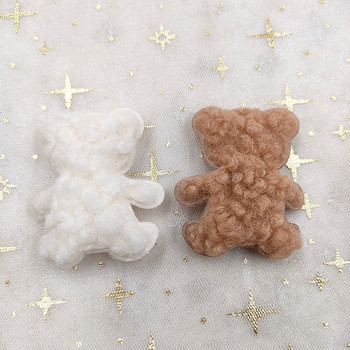 40τμχ 5*5,5cm Furry Bear Padded Applique For DIY Headwear Crafts Patches Διακοσμητικά Αξεσουάρ ρούχων