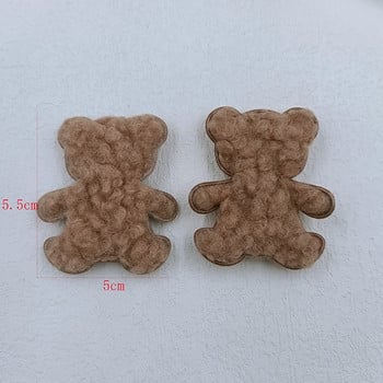 40τμχ 5*5,5cm Furry Bear Padded Applique For DIY Headwear Crafts Patches Διακοσμητικά Αξεσουάρ ρούχων