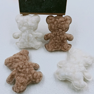 40τμχ 5*5,5cm Furry Bear Padded Applique For DIY Headwear Crafts Patches Διακοσμητικά Αξεσουάρ ρούχων