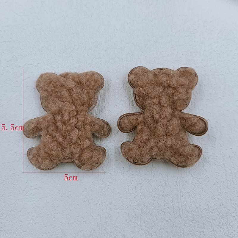 40 tk 5 * 5,5 cm karvane karu polsterdatud aplikatsioon isetegemise peakatete jaoks, käsitöö, plaastrid, kaunistused, kaunistused, rõivatarvikud