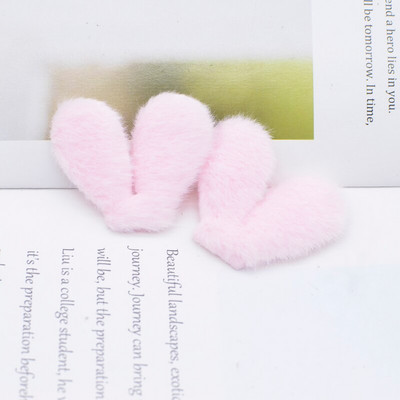 24vnt Kawaii Rabbit Ausys Paminkštintos pliušinės aplikacijos, skirtos pasidaryk pats galvos apdangalai Plaukų segtukai Dekoro aksesuarai Drabužiai Skrybėlės Batai Siuvimo Pleistrai