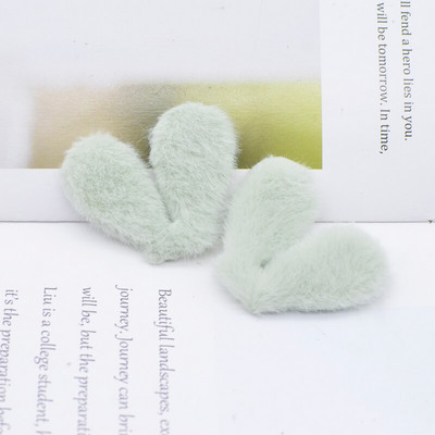 24vnt Kawaii Rabbit Ausys Paminkštintos pliušinės aplikacijos, skirtos pasidaryk pats galvos apdangalai Plaukų segtukai Dekoro aksesuarai Drabužiai Skrybėlės Batai Siuvimo Pleistrai