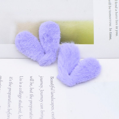 24vnt Kawaii Rabbit Ausys Paminkštintos pliušinės aplikacijos, skirtos pasidaryk pats galvos apdangalai Plaukų segtukai Dekoro aksesuarai Drabužiai Skrybėlės Batai Siuvimo Pleistrai