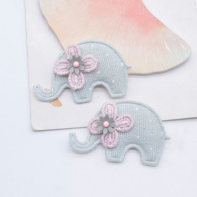 10 kom 50*30 mm podstavljeni slon sa smolastim cvjetnim aplikacijama za odjeću, šeširi, tajice, zakrpe, DIY pokrivala za glavu, kopče za kosu, dodaci