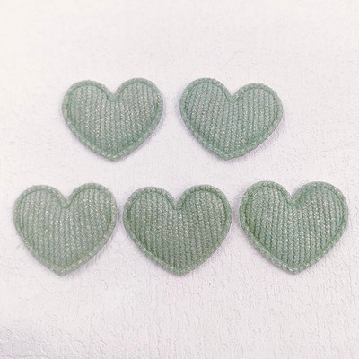 100 tk 3,5 * 3 cm vildist südamega polsterdatud aplikatsioon isetegemise peakatete jaoks käsitööna plaastrid Dekoratsioon kaunistused rõivatarvikud