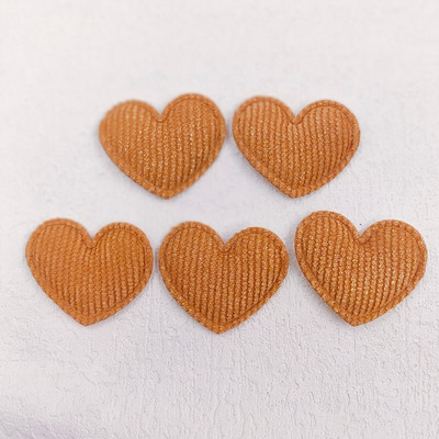 100 tk 3,5 * 3 cm vildist südamega polsterdatud aplikatsioon isetegemise peakatete jaoks käsitööna plaastrid Dekoratsioon kaunistused rõivatarvikud