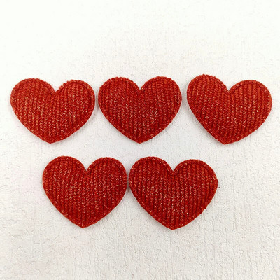 100 tk 3,5 * 3 cm vildist südamega polsterdatud aplikatsioon isetegemise peakatete jaoks käsitööna plaastrid Dekoratsioon kaunistused rõivatarvikud
