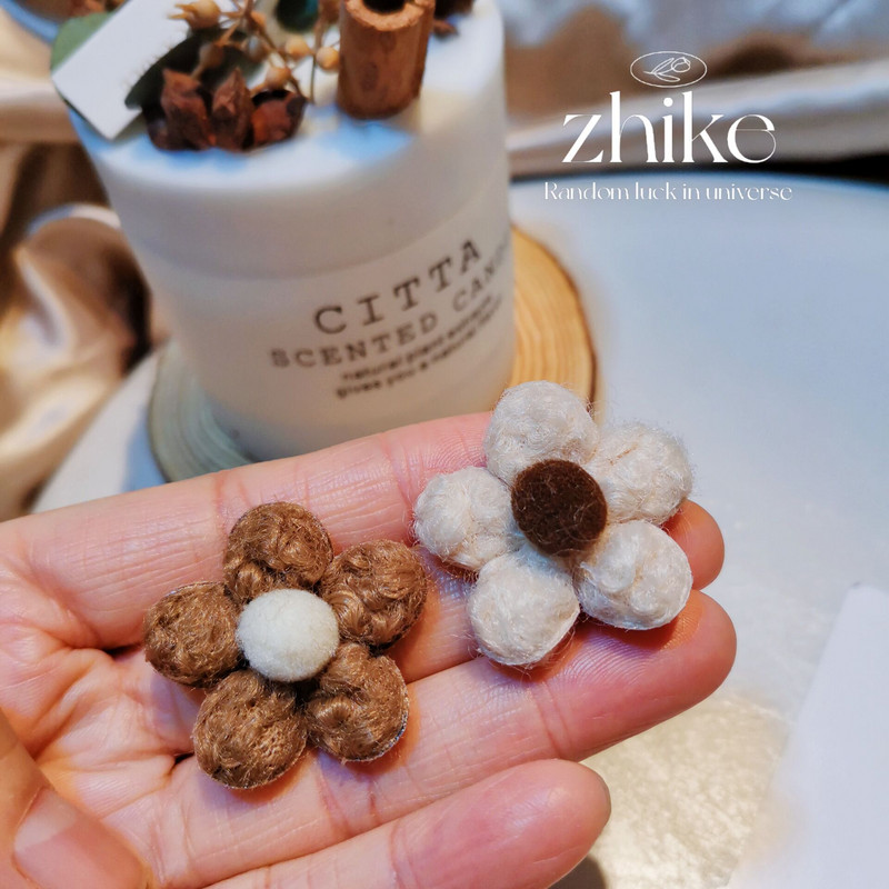 15 tk/partii 6,5 cm vildist plüüsist lilled polsterdatud aplikatsioonid isetegemise jaoks müts Riided säärised õmblustarbed peakatete kaunistusplaastrid