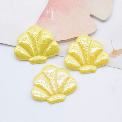 40 kom 34*28 mm podstavljene sjajne kožne školjke aplikacije za odjeću šeširi pribor za šivanje zakrpe DIY pokrivala za kosu kopče za kosu mašna dekor