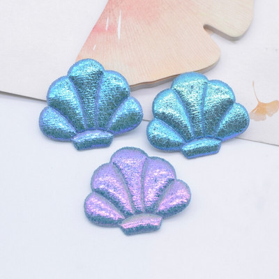 40 kom 34*28 mm podstavljene sjajne kožne školjke aplikacije za odjeću šeširi pribor za šivanje zakrpe DIY pokrivala za kosu kopče za kosu mašna dekor