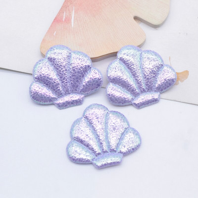 40 kom 34*28 mm podstavljene sjajne kožne školjke aplikacije za odjeću šeširi pribor za šivanje zakrpe DIY pokrivala za kosu kopče za kosu mašna dekor