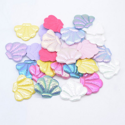 40 kom 34*28 mm podstavljene sjajne kožne školjke aplikacije za odjeću šeširi pribor za šivanje zakrpe DIY pokrivala za kosu kopče za kosu mašna dekor