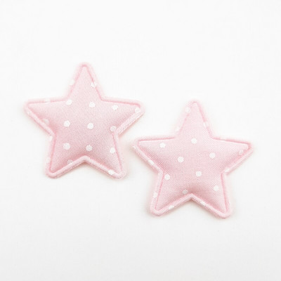 50 tk 3,5 cm täppkangast polsterdatud täheaplikatsioon isetegemise peakatete jaoks Juukseklambrid Dekoratsioon Beebimütsid Peapaelad Kaunistused Aksessuaarid Plaastrid