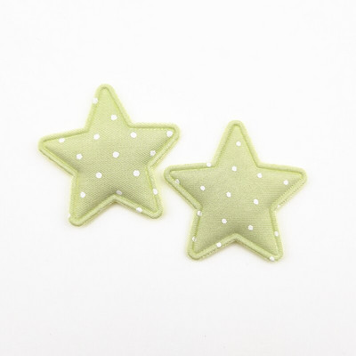 50 tk 3,5 cm täppkangast polsterdatud täheaplikatsioon isetegemise peakatete jaoks Juukseklambrid Dekoratsioon Beebimütsid Peapaelad Kaunistused Aksessuaarid Plaastrid