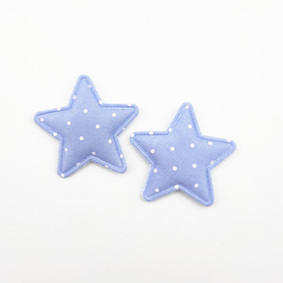 50 tk 3,5 cm täppkangast polsterdatud täheaplikatsioon isetegemise peakatete jaoks Juukseklambrid Dekoratsioon Beebimütsid Peapaelad Kaunistused Aksessuaarid Plaastrid