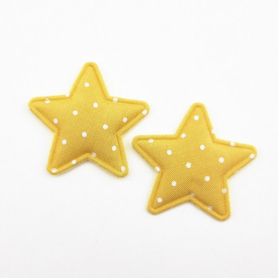 50 tk 3,5 cm täppkangast polsterdatud täheaplikatsioon isetegemise peakatete jaoks Juukseklambrid Dekoratsioon Beebimütsid Peapaelad Kaunistused Aksessuaarid Plaastrid