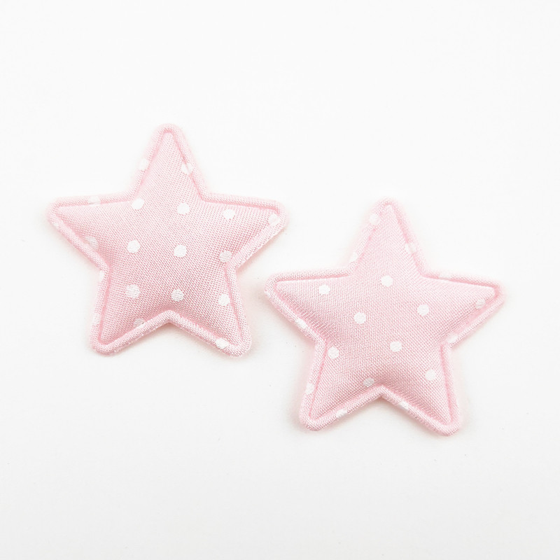50 tk 3,5 cm täppkangast polsterdatud täheaplikatsioon isetegemise peakatete jaoks Juukseklambrid Dekoratsioon Beebimütsid Peapaelad Kaunistused Aksessuaarid Plaastrid