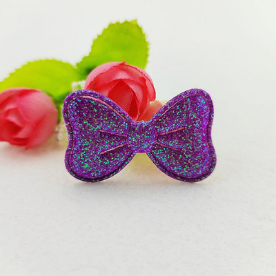 100 kom 4X2,5 CM svjetlucave tkanine s mašnama za odjeću Potrepštine za šivanje šešira DIY pokrivala za kosu Štipaljke za mašne Dekorativne zakrpe